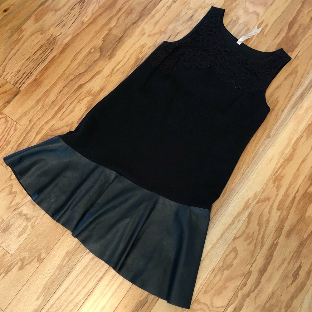 Sexy Vegan Leather and Lace LBD Dress Bailey 44